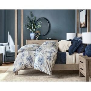 Pottery Barn King Duvet Jardin Toile Blue 2 Euro Shams 1 King Pillowcase